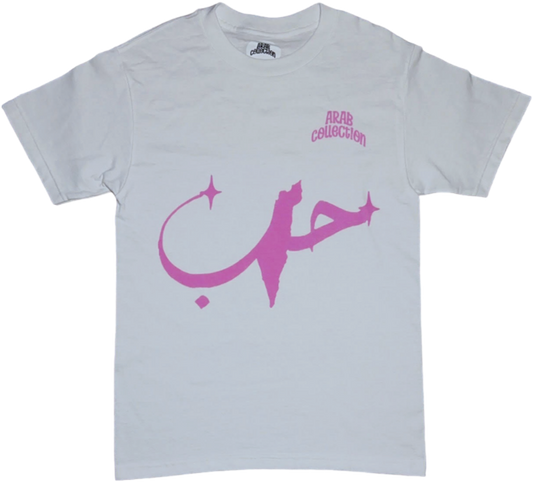 PINK "LOVE PALESTINA" GRAPHIC TEE