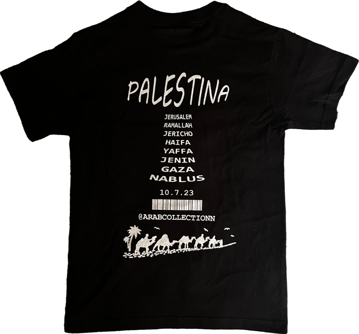 BLACK "LOVE PALESTINA" GRAPHIC TEE