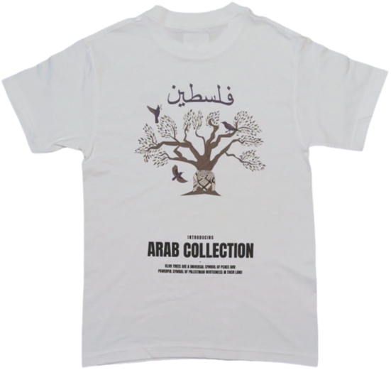 WHITE "OLIVE TREE" GRAPHIC TEE